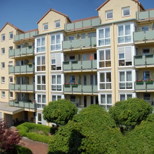Das Haus des Betreuten Wohnen "Am Rosengarten" in Leipzig